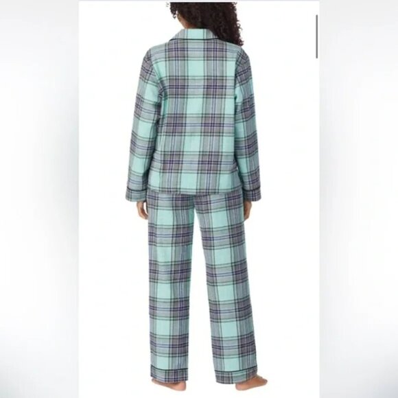 NEW BedHead PJs Flannel Pajama Set | Blue Plaid - Picture 3 of 5